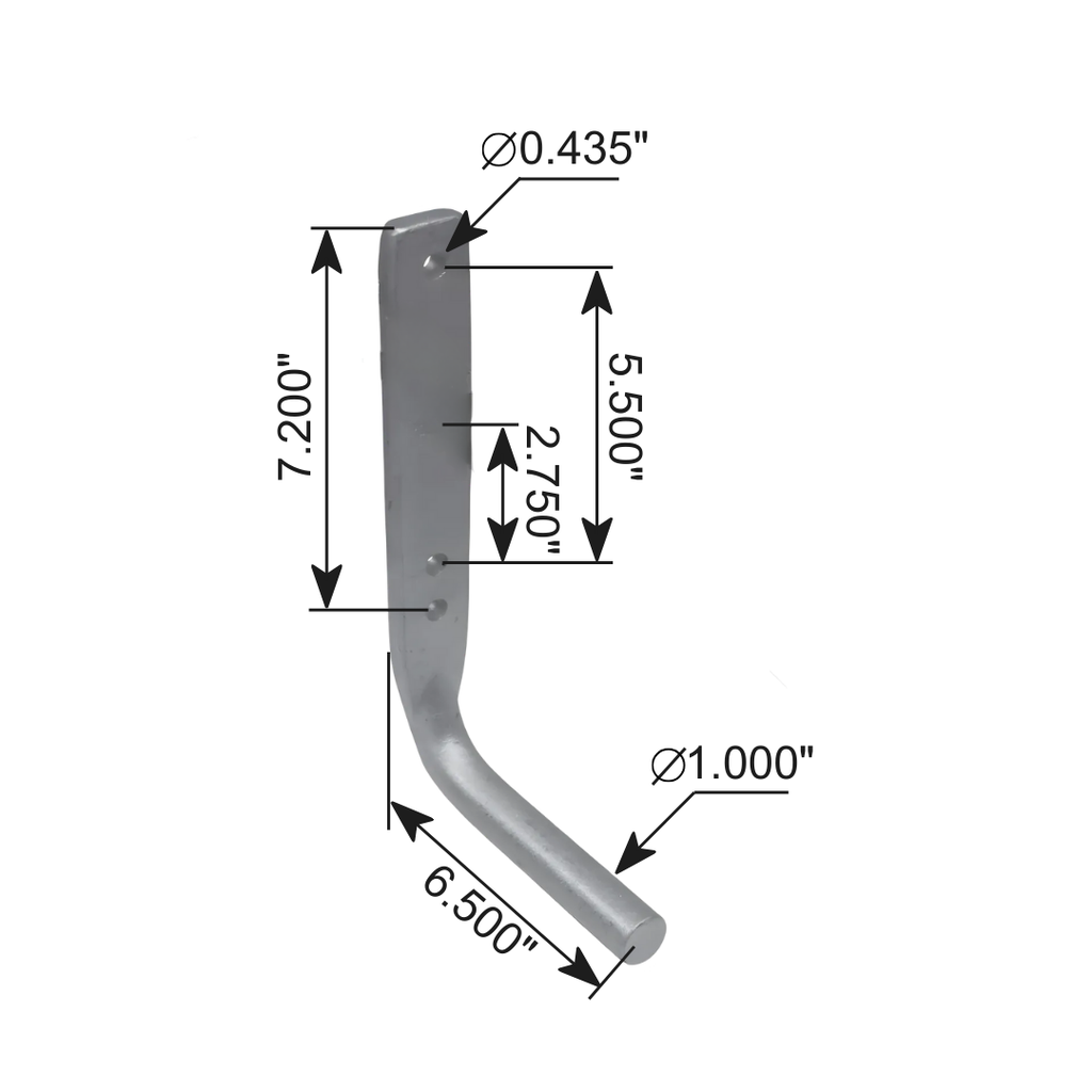 Base Bisagra Izquierdo para Cofre Kenworth T800, T660