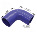 CODO DE SILICON 90o PARA RADIADOR KENWORTH 2.5 F04-6006
