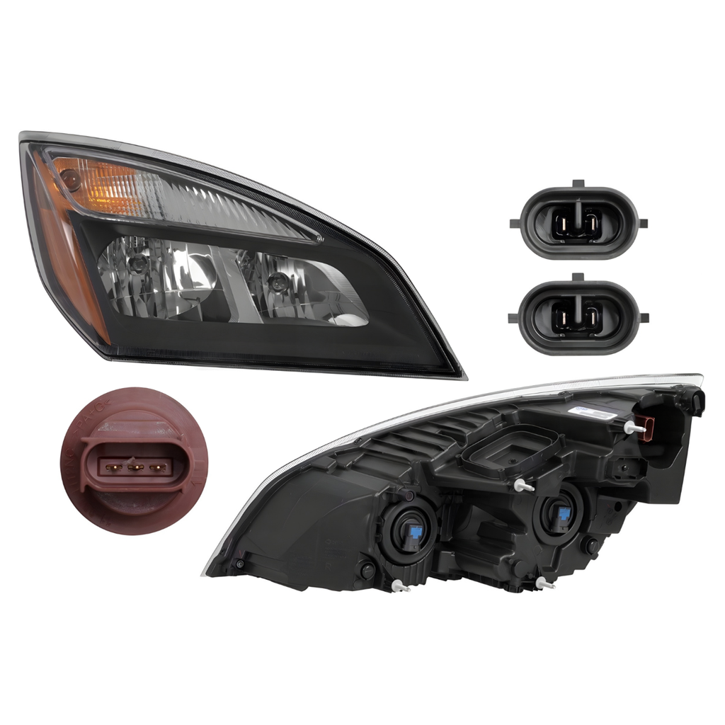 Faro Freightliner Cascadia P4 19-21 Fondo Negro Halogeno R