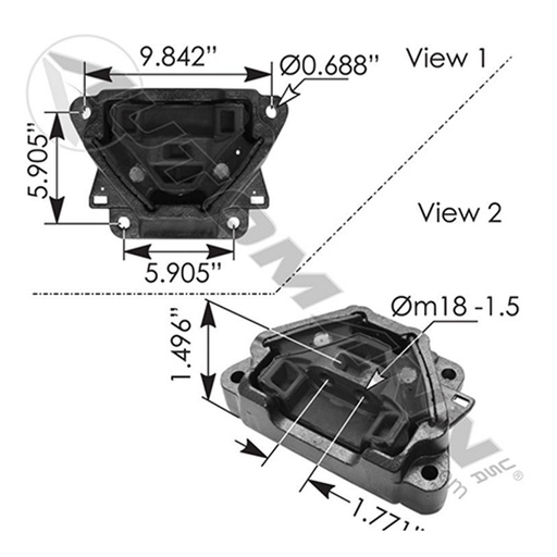 [F20803] SOPORTE DE MOTOR FREIGHTLINER CASCADIA P4 M46851 F20803, 01-34070-000