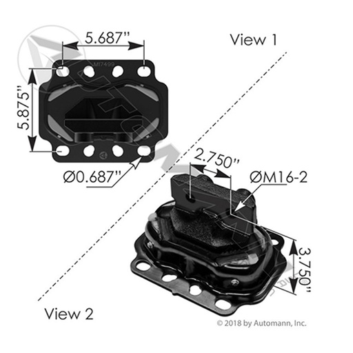 [M17499] SOPORTE DE MOTOR KENWORTH T660 8AG 2TOR K21009