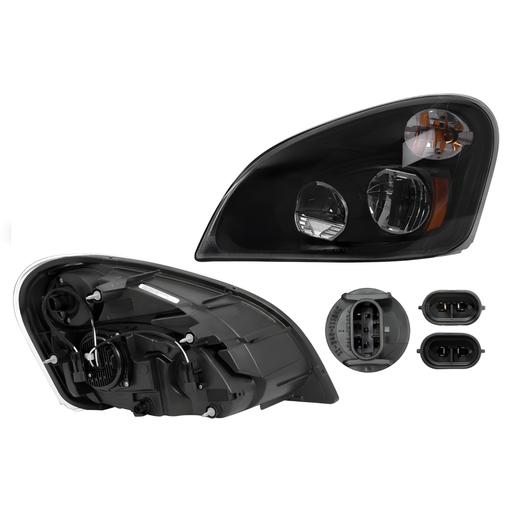 [019-3805-05] Faro Freightliner Cascadia P3 Fondo Negro Led Lh