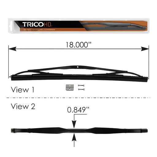 [63181] Pluma Limpiabrisas 18 Curva Tornil Tri63-181 HLK8318 63181