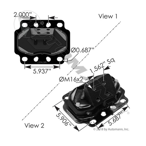[M17487] SOPORTE DE MOTOR KENWORTH PACCAR L K21007