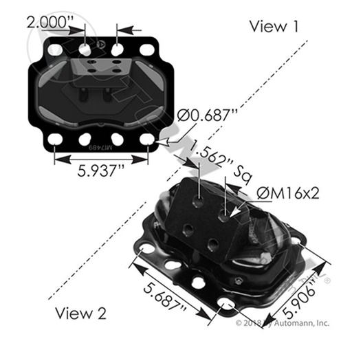 [M17489] SOPORTE DE MOTOR KENWORTH PACCAR R K21008