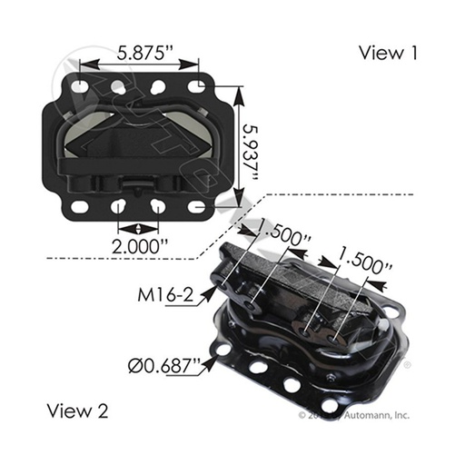[M17496] SOPORTE DE MOTOR PARA KENWORTH 8AG 4T K21011, U30027