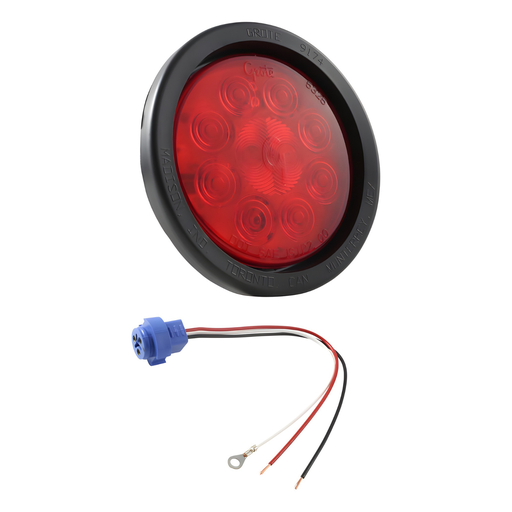[53462] Plafon Redondo 4" Rojo Grote  10 Led Snovaladoa