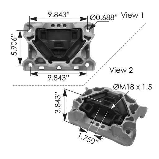 [M46856] Soporte De Motor Freightliner Cascadia P4