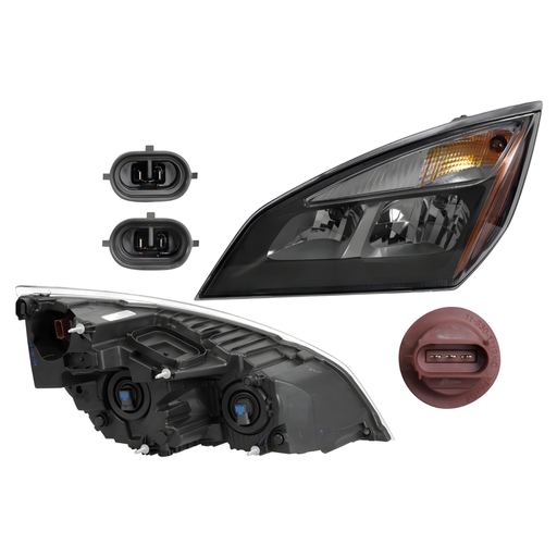 [019-3805-09] Faro Freightliner Cascadia P4 Fondo Negro Halogeno Lh