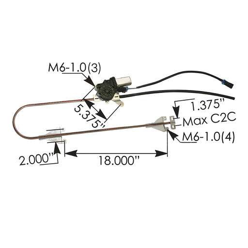 [HLK2152] Elevador Eléctrico Kenweorth Derecho